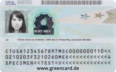 GreenCard Design Rückseite